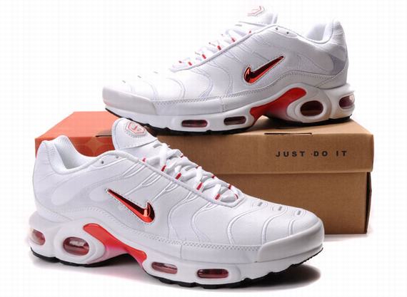 New Men'S Nike Air Max Tn White/Orangered